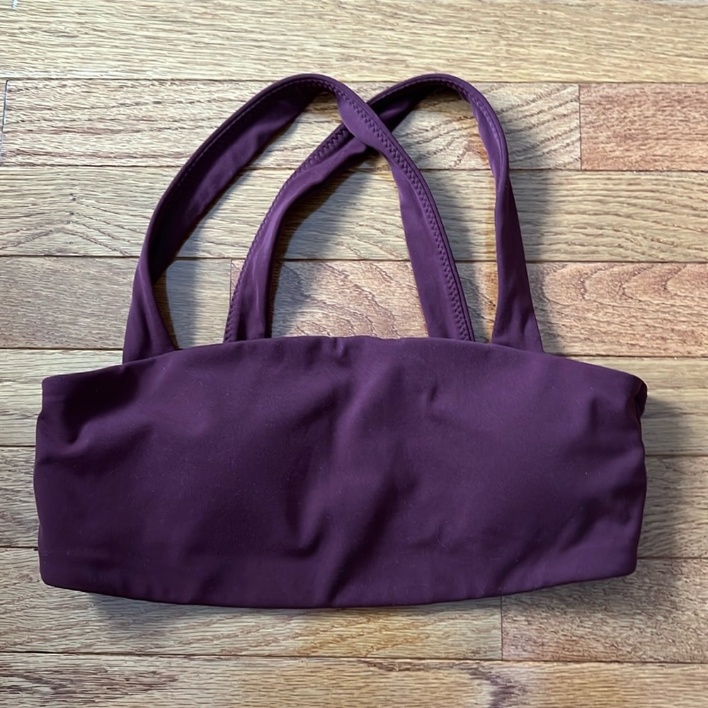Bandeau sports bra- brick red